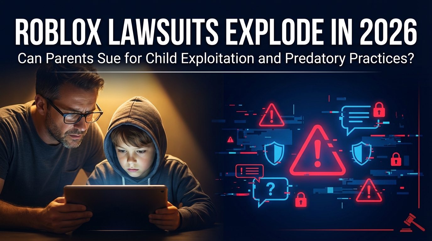 Read more about the article Roblox Lawsuits Explode in 2026: Can Parents Sue for Child Exploitation and Predatory Practices?