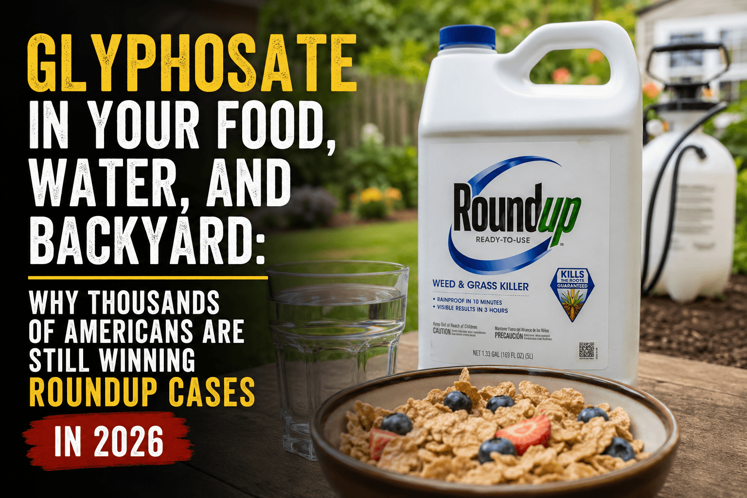 You are currently viewing Glyphosate in Your Food, Water, and Backyard: Why Thousands of Americans Are Still Winning Roundup Cases in 2026